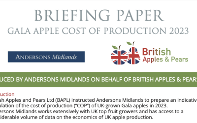 Andersons cost of production report